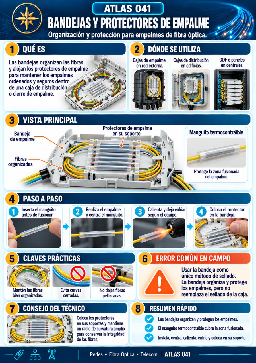 Atlas 041: Bandejas y protectores de empalme